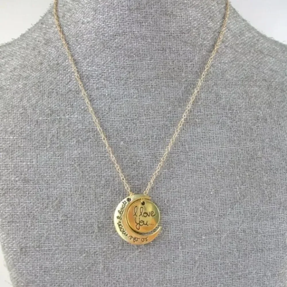 (2) I Love You To The Moon and Back Necklaces